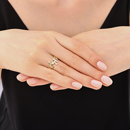 Tasarım Altın Yüzük - 14K - 1.53gr