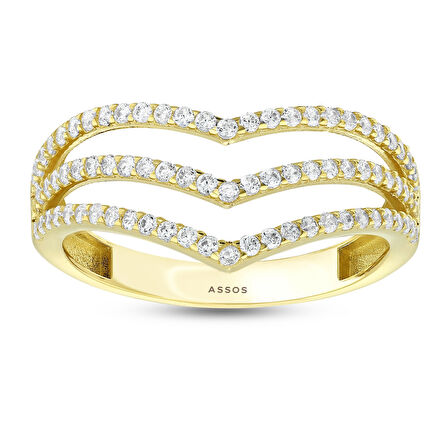 Tasarım Altın Yüzük - 14K - 2.03gr