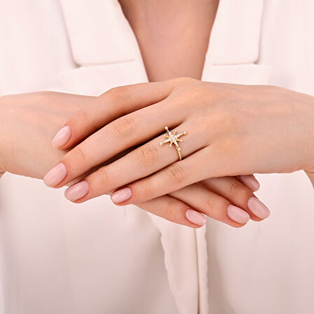 Tasarım Altın Yüzük - 14K - 1.55gr