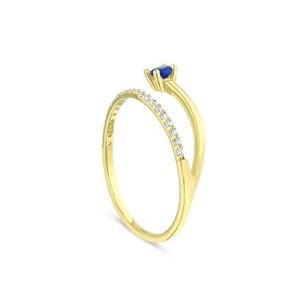 Renkli Taşlı Altın Yüzük - 14K - 1.21gr