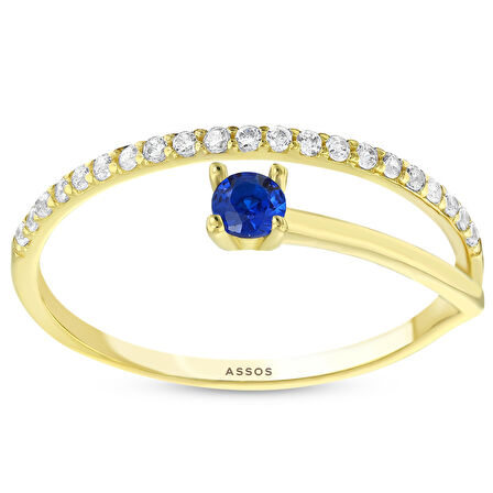 Renkli Taşlı Altın Yüzük - 14K - 1.21gr