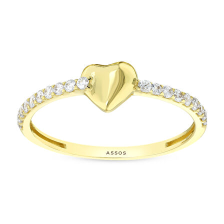 Altın Kalp Yüzük - 14K - 1.07gr