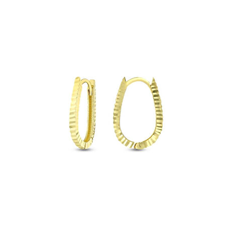 Tasarım Altın Küpe - 14K - 1.11gr
