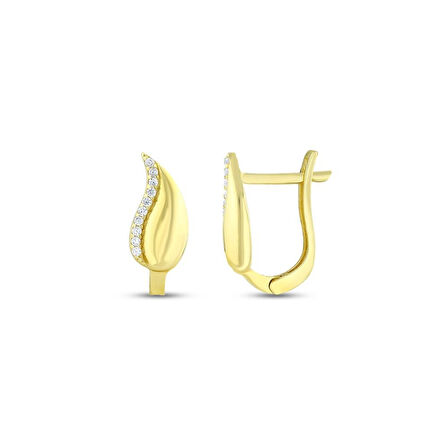 Altın Tasarım Küpe - 14K - 1.93gr