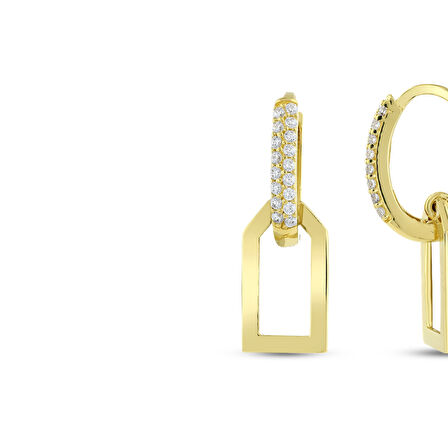 Altın Tasarım Küpe - 14K - 2.00gr