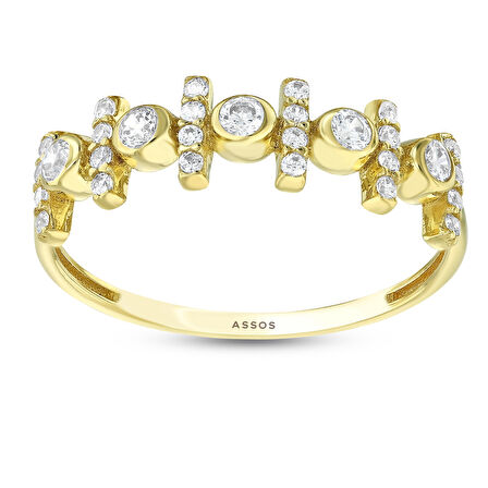 Tasarım Altın Yüzük - 14K - 1.64gr