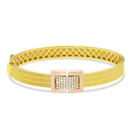 Tasarım Altın Kelepçe - 14K - 13.74gr