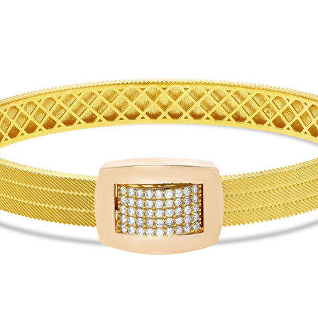 Tasarım Altın Kelepçe - 14K - 14.17gr