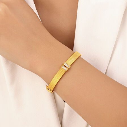 Tasarım Altın Kelepçe - 14K - 13.23gr