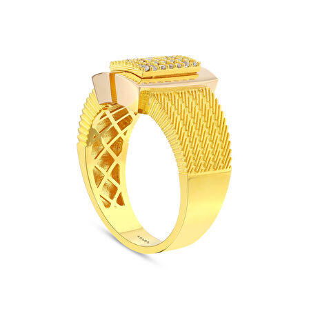 Tasarım Altın Yüzük - 14K - 4.20gr