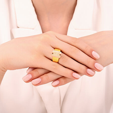 Tasarım Altın Yüzük - 14K - 4.20gr