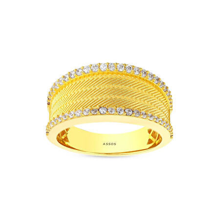Tasarım Altın Yüzük - 14K - 4.41gr