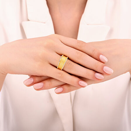 Tasarım Altın Yüzük - 14K - 4.41gr