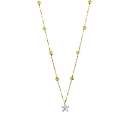 Yıldız Figürlü Altın Kolye - 14K - 1.82gr