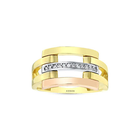Tasarım Altın Yüzük - 14K - 3.18gr