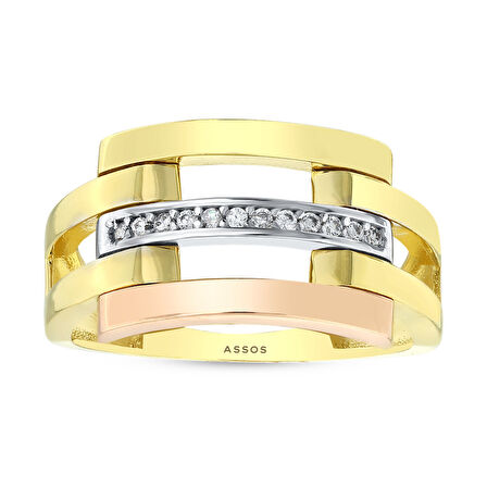Tasarım Altın Yüzük - 14K - 3.18gr