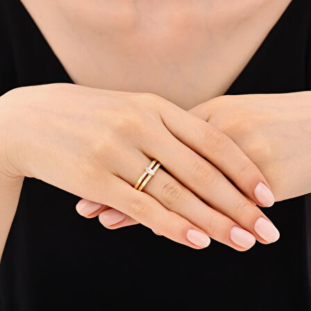 Tasarım Altın Yüzük - 14K - 2.20gr