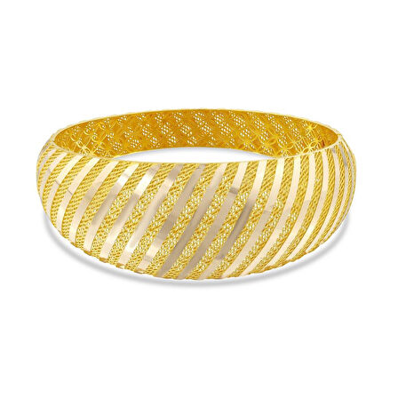 Tasarım Altın Kelepçe - 14K - 17.18gr