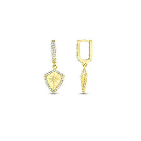 Altın Tasarım Küpe - 14K - 3.10gr