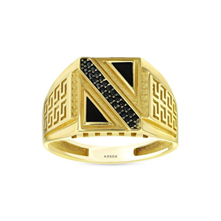 Altın Erkek Yüzük - 14K - 4.36gr