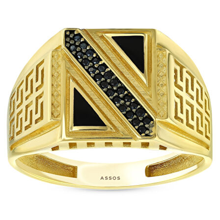 Altın Erkek Yüzük - 14K - 4.36gr