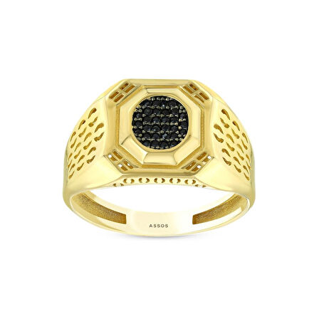 Altın Erkek Yüzük - 14K - 3.80gr