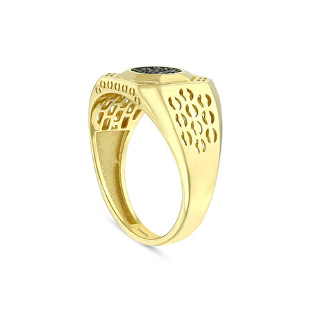 Altın Erkek Yüzük - 14K - 3.80gr