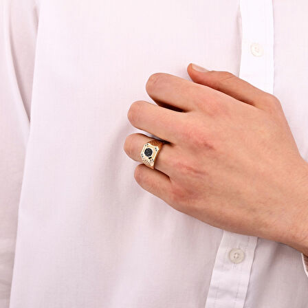 Altın Erkek Yüzük - 14K - 3.80gr