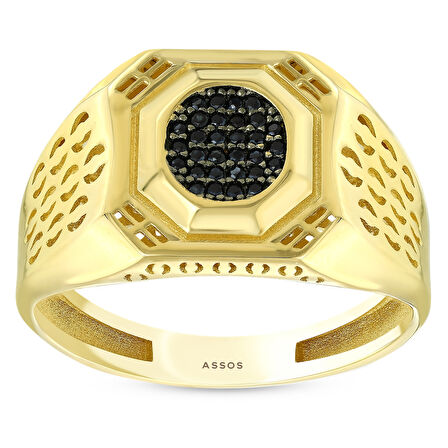 Altın Erkek Yüzük - 14K - 3.80gr