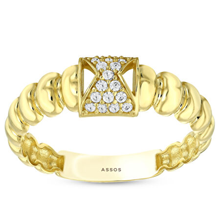 Tasarım Altın Yüzük - 14K - 1.95gr