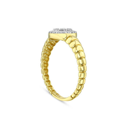 Tasarım Altın Yüzük - 14K - 1.96gr