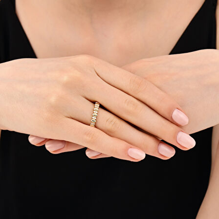 Tasarım Altın Yüzük - 14K - 2.23gr