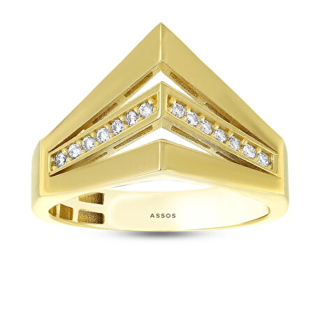 Tasarım Altın Yüzük - 14K - 4.27gr