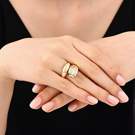 Tasarım Altın Yüzük - 14K - 3.24gr