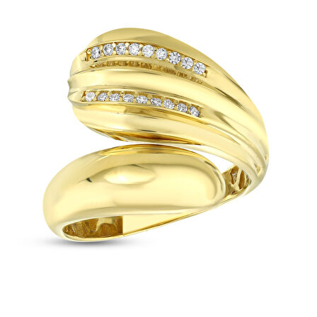 Tasarım Altın Yüzük - 14K - 3.24gr