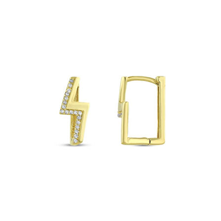 Altın Tasarım Küpe - 14K - 2.60gr