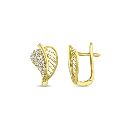 Altın Tasarım Küpe - 14K - 2.29gr
