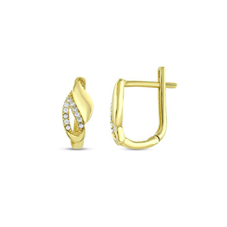 Altın Tasarım Küpe - 14K - 2.63gr