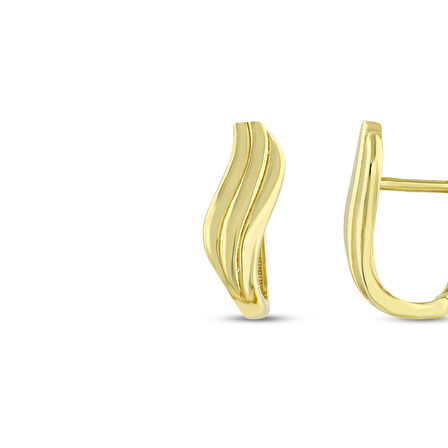 Altın Tasarım Küpe - 14K - 3.14gr