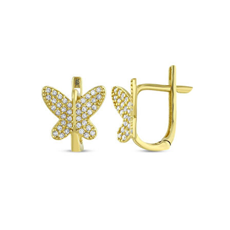Altın Kelebek Küpe - 14K - 2.28gr