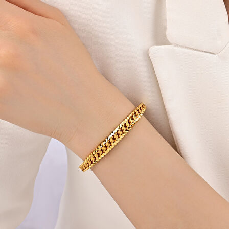 Altın Tasarım Kelepçe - 14K - 12.58gr