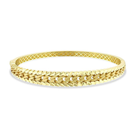 Altın Tasarım Kelepçe - 14K - 12.43gr