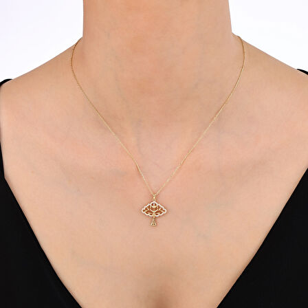 Altın Tasarım Kolye - 14K - 2.05gr