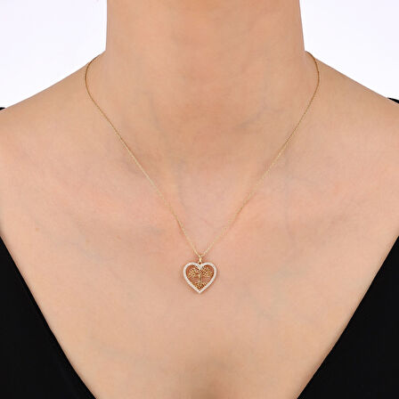 Altın Tasarım Kolye - 14K - 2.19gr