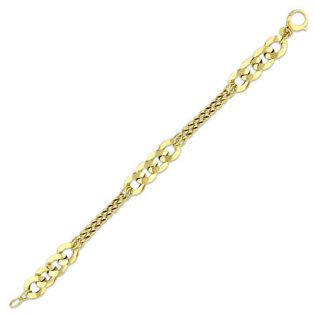 Altın Zincir Bileklik - 14K - 8.62gr