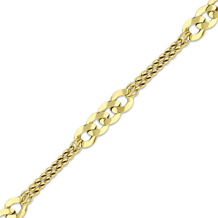 Altın Zincir Bileklik - 14K - 8.62gr