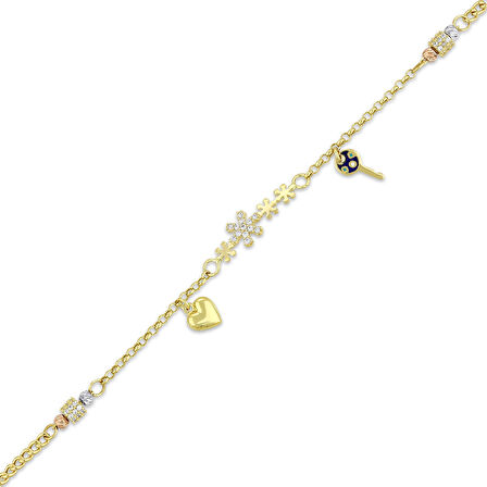 Tasarım Altın Bileklik - 14K - 4.25gr