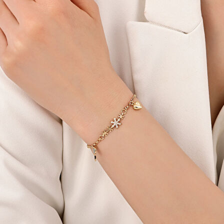 Tasarım Altın Bileklik - 14K - 4.25gr