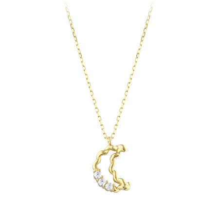 Altın Tasarım Kolye - 14K - 1.57gr