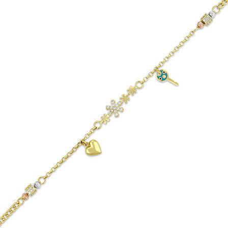 Tasarım Altın Bileklik - 14K - 4.25gr